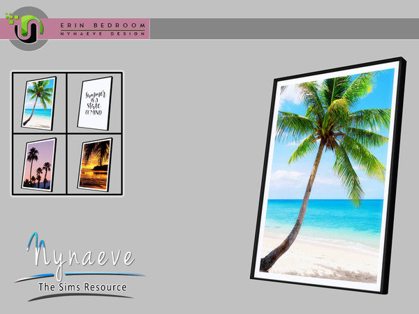 Sims 4 — Erin Picture Frame V1 by NynaeveDesign — Erin Bedroom - Picture Frame V1 Located in: Decor - Miscellaneous