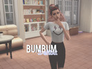 Sims 4 — J Balvin x GEF 'Bumbum' Women T-Shirt - Mesh needed by thepaperdoll — Inspired by the GEF collection in