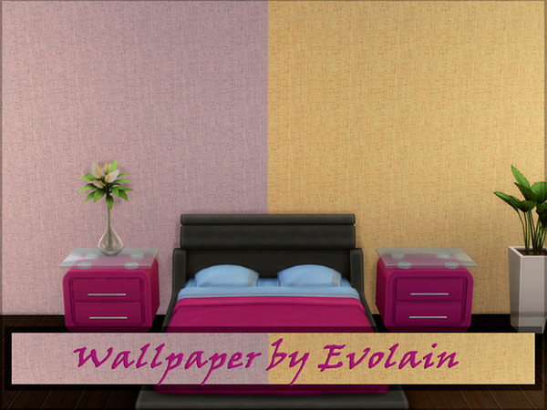 Sims 4 —  Wallpaper textiles by Evolain — Textile wallpaper of two colors for all heights. 