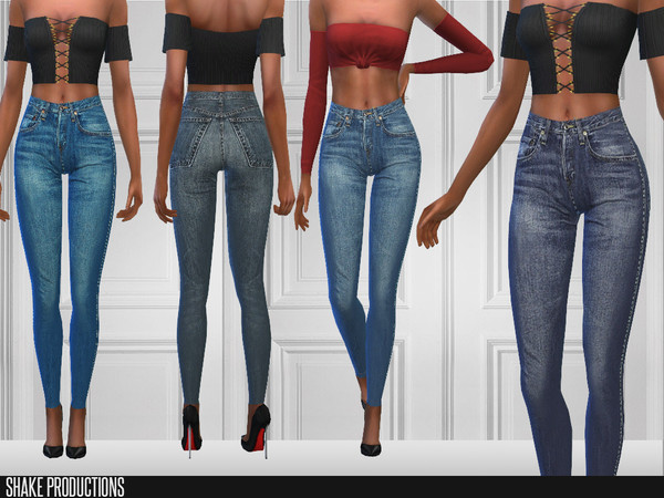 The Sims Resource - High Waisted Skinny Jeans