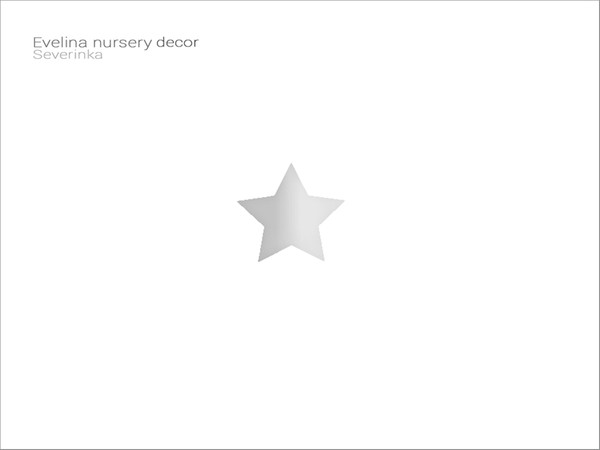 Sims 4 — [Evelina nursery decor] - Star wall stencil small by Severinka_ — Star wall stencil small From the set 'Evelina