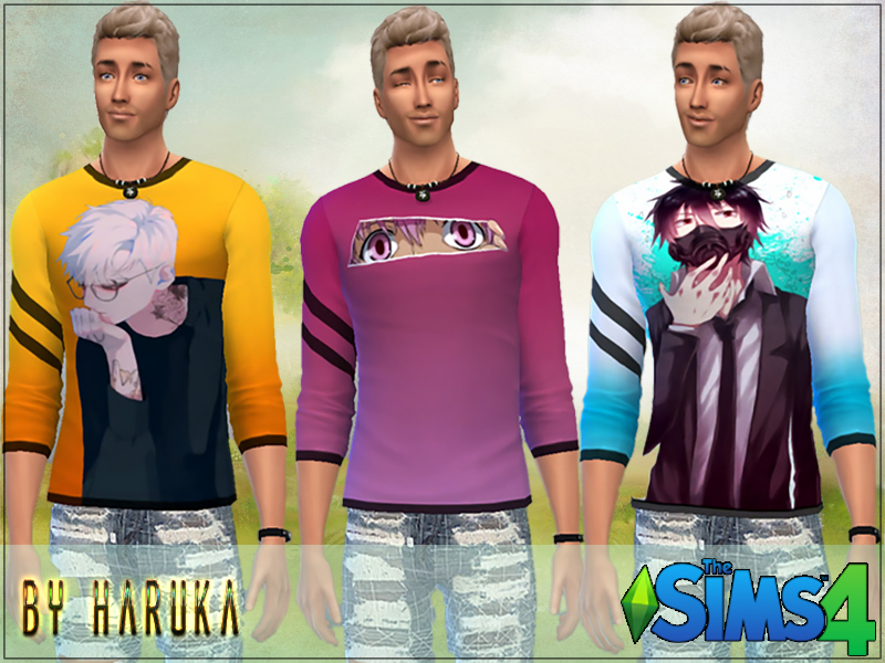 Anime T-shirt Collections at The Sims 4 Nexus - Mods and community