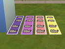 Sims 4 — cat carpet runner by imagoatyay — This is a runner/carpet from the Sims 4 base game. It has Pusheen Cats on it.