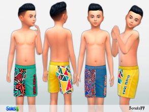 Sims 4 — S77 boy 30 by Sonata77 — Swim trunks for boys. Base game. New item. 3 colors.