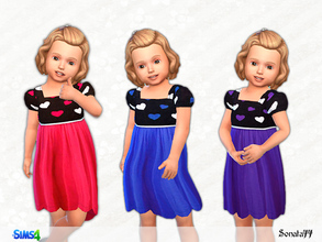 Sims 4 — S77 toddler 30 by Sonata77 — New dresses for toddler girls. Base game. New item. 3 colors.