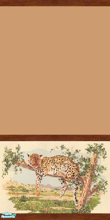 Sims 2 — Lazy Leopard set - Feature panel by fionnababygirl — no cost walls for the wild at heart sim. by fionnababygirl 