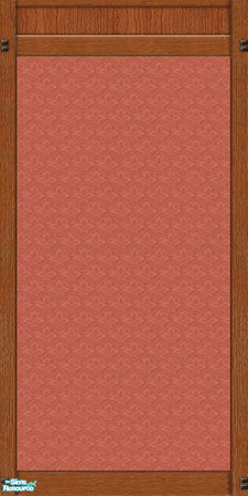 Sims 2 — Mission Panel with Rose Wallpaper by karlik-nos — This wall treatment is based on the Maxis panel from OFB,