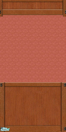 Sims 2 — Mission Panel with Rose Wallpaper by karlik-nos — This wall treatment is based on the Maxis panel from OFB,