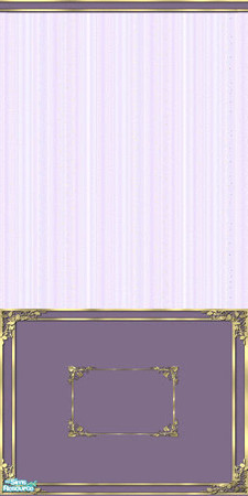 Sims 2 — Striped wallpaper with fancy trim. by TSR Archive — Striped wallpaper with such fancy trim that everyone will be