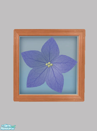 Sims 2 — Nature's Art - Flower Art Mesh by Shakeshaft — Part of a set of wall mounted Flower and Leaf relief art, set