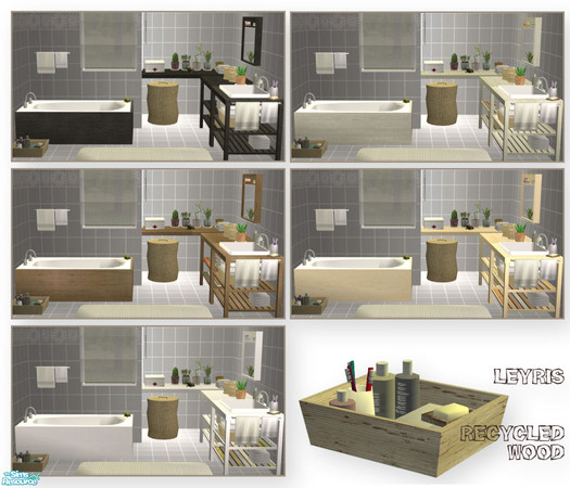 Sims 2 — Leyris bathroom - Wood recolors by mirake — 