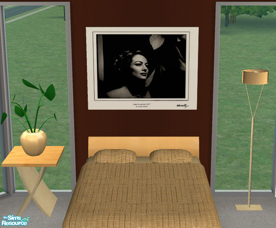 Sims 2 — Celeste Painting JoanCrawford by Simtrish — A beautiful picture of 40's filmstar Joan Crawford.