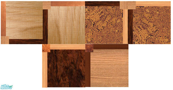 Sims 2 — Modern Parquetry  by Dialectically_yours — A set of mixed-wood parquetry to brighten and modernize the Oaktown