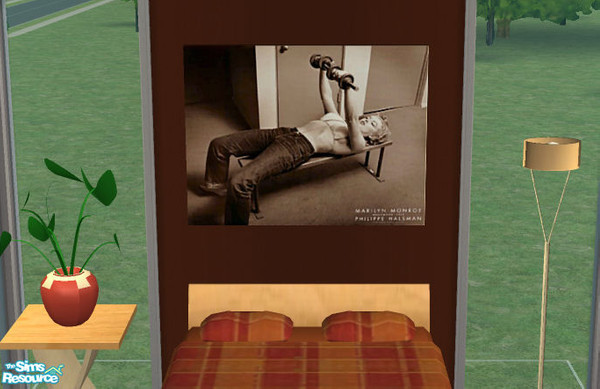 Sims 2 — Celeste Painting Marilyn by Simtrish — Nice picture of Marilyn Monroe.