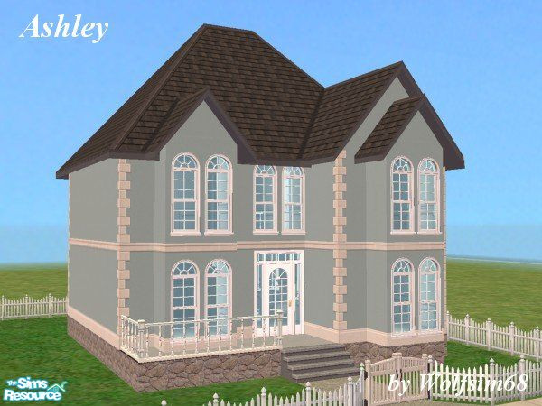 Sims 2 — Ashley by Wolfsim68 — This sweet home features an open plan Living, Dining & Kitchen on the 1st floor &