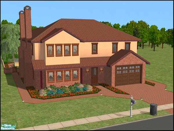 Sims 2 — The Meadows by LadyMinion — Modern family home with a spacious interior and large garden. Features a delightful