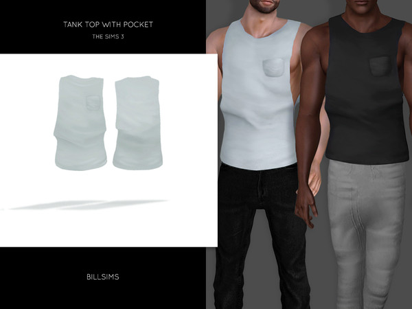 The Sims Resource - Tank Top with Pocket