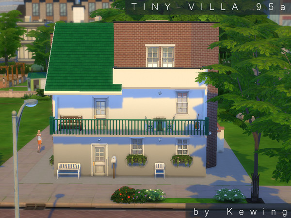 Sims 4 — Tiny Villa 95a by vukodlak72 — Tiny Villa 95a is placed on 20x15 lot size. It have one bedroom, one kids room