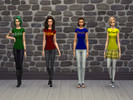 Sims 4 — More Harry Potter House Shirts by HeyIm_Pups — A few more Harry Potter house shirts designed for the ladies!