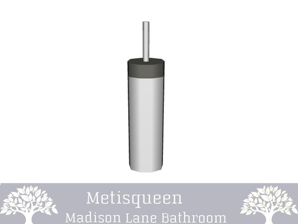 Sims 4 — Madison Lane Toilet Brush by metisqueen2 — White and silver decorative toilet brush. One variant only.