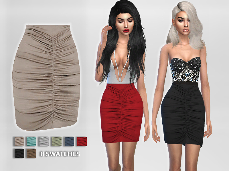 The Sims Resource - Ruched Skirt