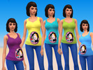 Sims 4 — Wonder woman pregnant tshirt by Kirsty178 — Baby wonder woman t-shirt for pregnant sims 
