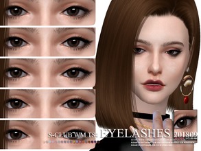 Sims 4 — S-Club WM ts4 eyelashes 201809 by S-Club — Eyelashes, 5 swatches, hope you like, thank you.