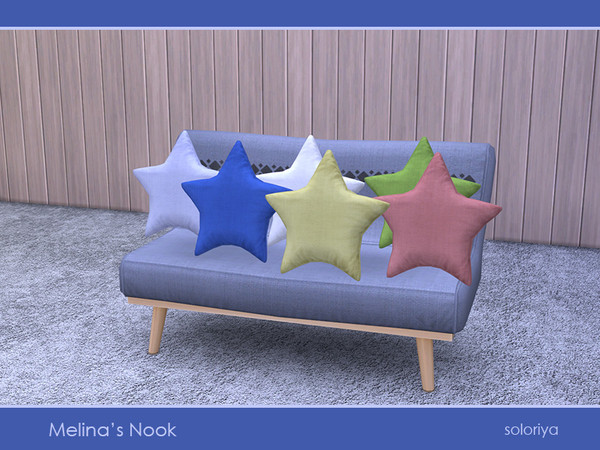 Sims 4 — Melina's Nook. Loveseat Pillow Star by soloriya — A pillow star for any loveseats. Part of Melina's Nook set. 6