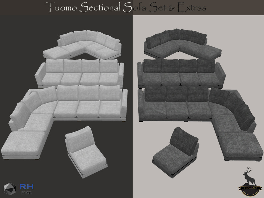 para mi oasis Clasificación The Sims Resource - Tuomo Sectional Sofa Set and Extras