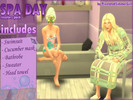 Sims 4 — SPA DAY RECOLORS PACK by PixelatedSimmerGirl — NEEDS SPA DAY! includes: - soft sweater - sunny swimsuit - bath