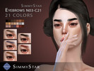Sims 4 — SimmyStar eyebrows N03 C21 by SimmyStar — 21 colors HQ compatible