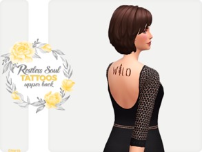Sims 4 — Restless Soul: Upper Back Tattoos by Nords — A set of 18 upper back tattoos. ---------------- Info