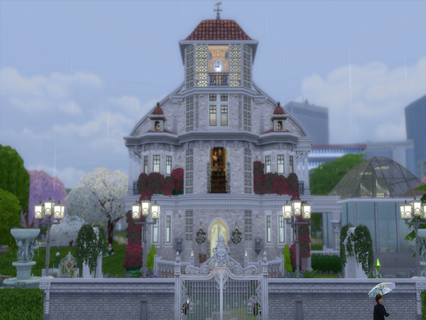 Sims 4 — Saint Chapelle and Hall by Biribia — To have the perfect wedding for all seasons!! Built in the 50x40 lot in
