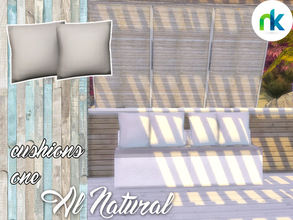 Sims 4 — Nikadema Al Natural Cushions One by nikadema — These cushions are the base ones. Place them on your chairs and