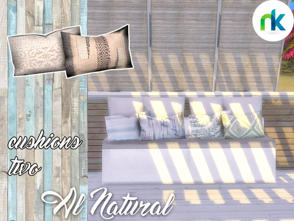 Sims 4 — Nikadema Al Natural Cushions Two by nikadema — These decorative cushions were desing to be places over the