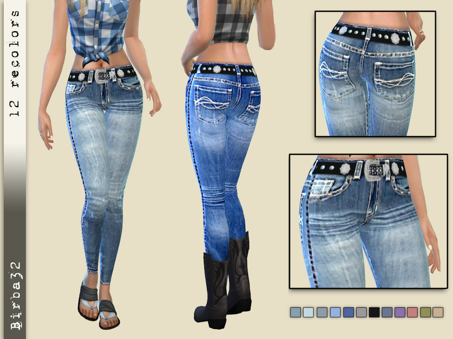 The Sims Resource - Cowgirl Jeans Tight