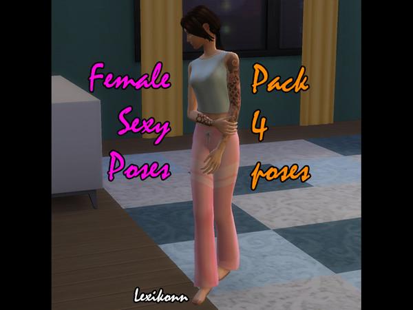 Sims 4 — Female Sexy Poses by lexikonn — Female Sexy Poses Only for photos Pack 4 poses For functionality, download Pose