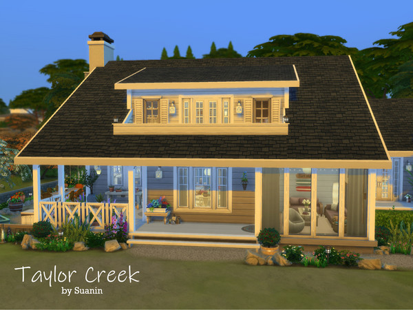 Sims 4 — Taylor Creek (no CC) by Suanin — Taylor Creek is a three bedroom family home on Windenburg Island offering