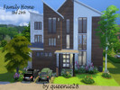 Sims 4 — Modern Family Home by queenie28 — 3 bedroom 2 bath home, fully furnished. Has a large kitchen/dining room,