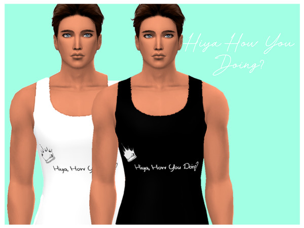 Sims 4 — T-Shirt: How You Doing? SET by PonyNexus — this is the set of both of my creations combined, including male and