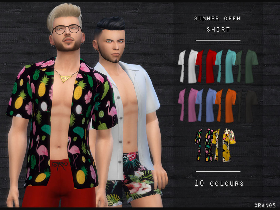 The Sims Resource Summer Open Shirt