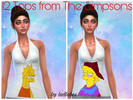 Sims 4 — Simpsons Tops for Female by ludlabes — 12 The Simpsons Tops in white for females