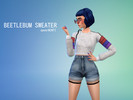 Sims 4 — Beetlebum Sweater [MESH REQUIRED] by spearMINT2 — this vintage ocean pacific sweater is modeled after the one