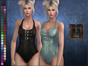 Sims 4 — Structure Swimsuit by RemusSirion — Structure Swimsuit for the Sims 4 Preview picture was done with HQ mod. See