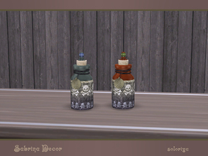 Sims 4 — Sabrina Decor. Poison by soloriya — Magic poison in a flask. Part of Sabrina Decor set. 2 color variations.