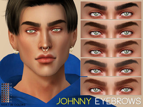 Sims 4 — Johnny Eyebrows N135 by Pralinesims — Eyebrows in 36 colors.