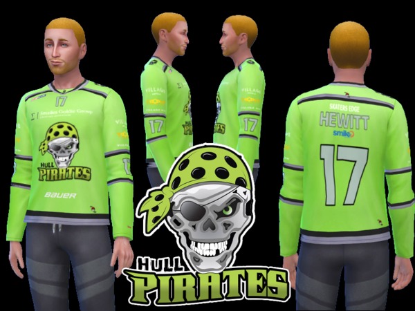 The Sims Resource - Hull Pirates Ice Hockey Jersey