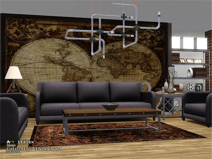 The Sims Resource Chesterfield Living Room