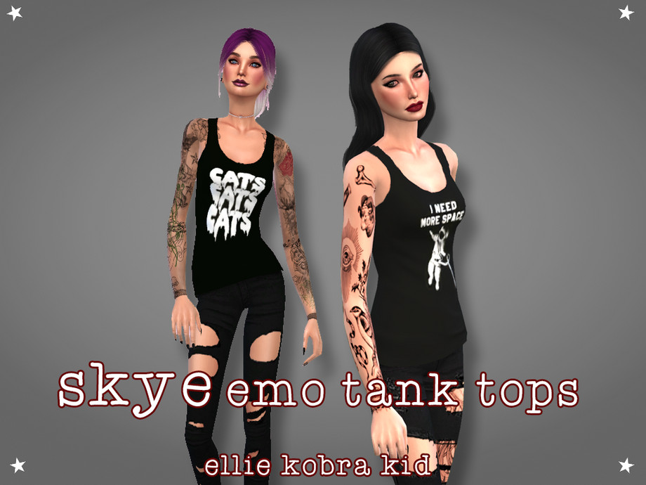 The Sims Resource Skye Emo Tank Tops
