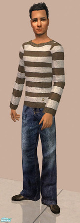 Sims 2 — NS collection male casual-3  by Natalis —  Jeans and sweater- various recolors Warm sweater - New Mesh by